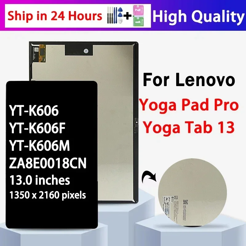 

13"inch YT-K606 Display For Lenovo Yoga Pad Pro 2021 Yoga Tab 13 YT-K606F YT-K606M LCD Display Touch Screen Digitizer Assembly