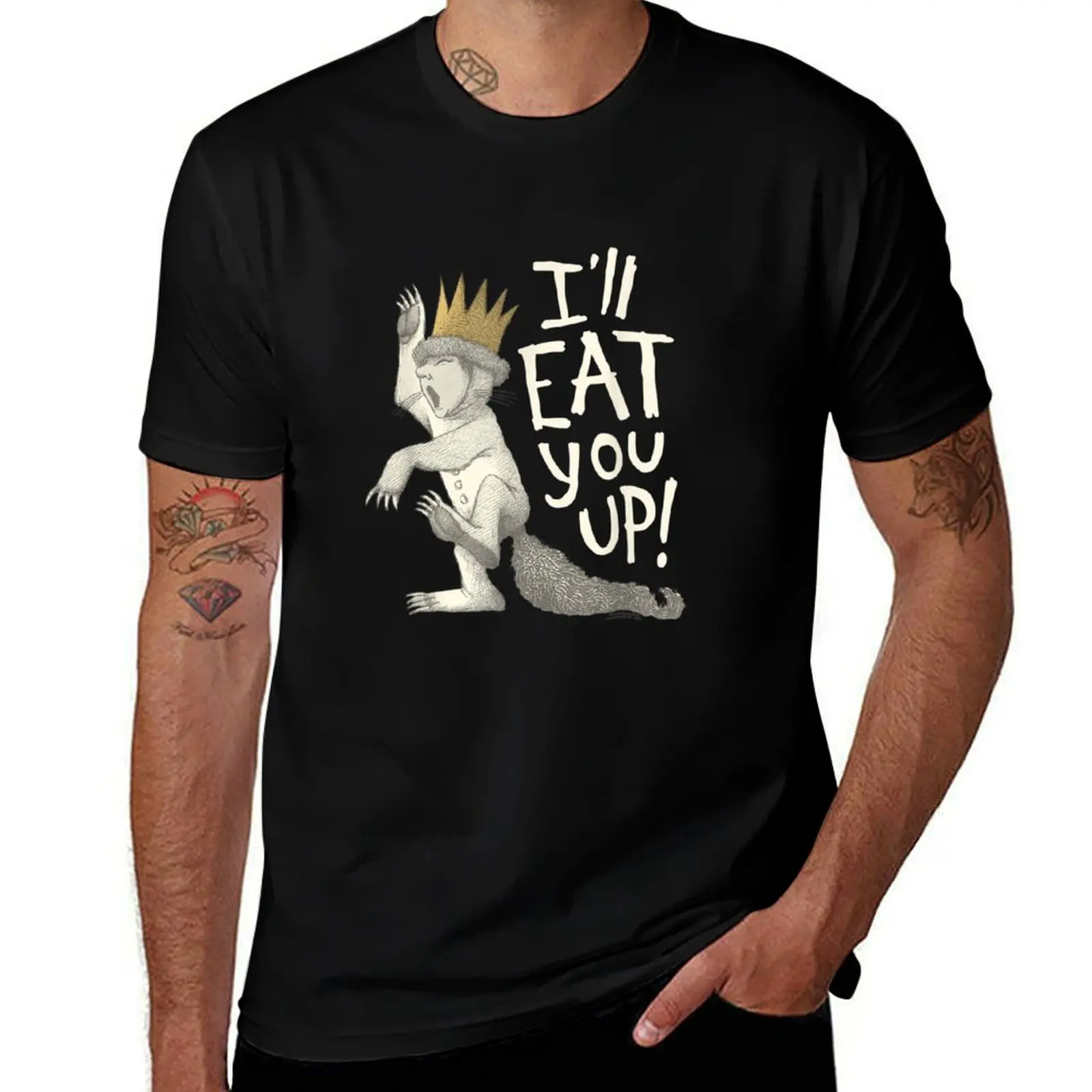 

Where the Wild Things Are Eat You Up T-Shirt Sports Casual Breathable Tee Shirt