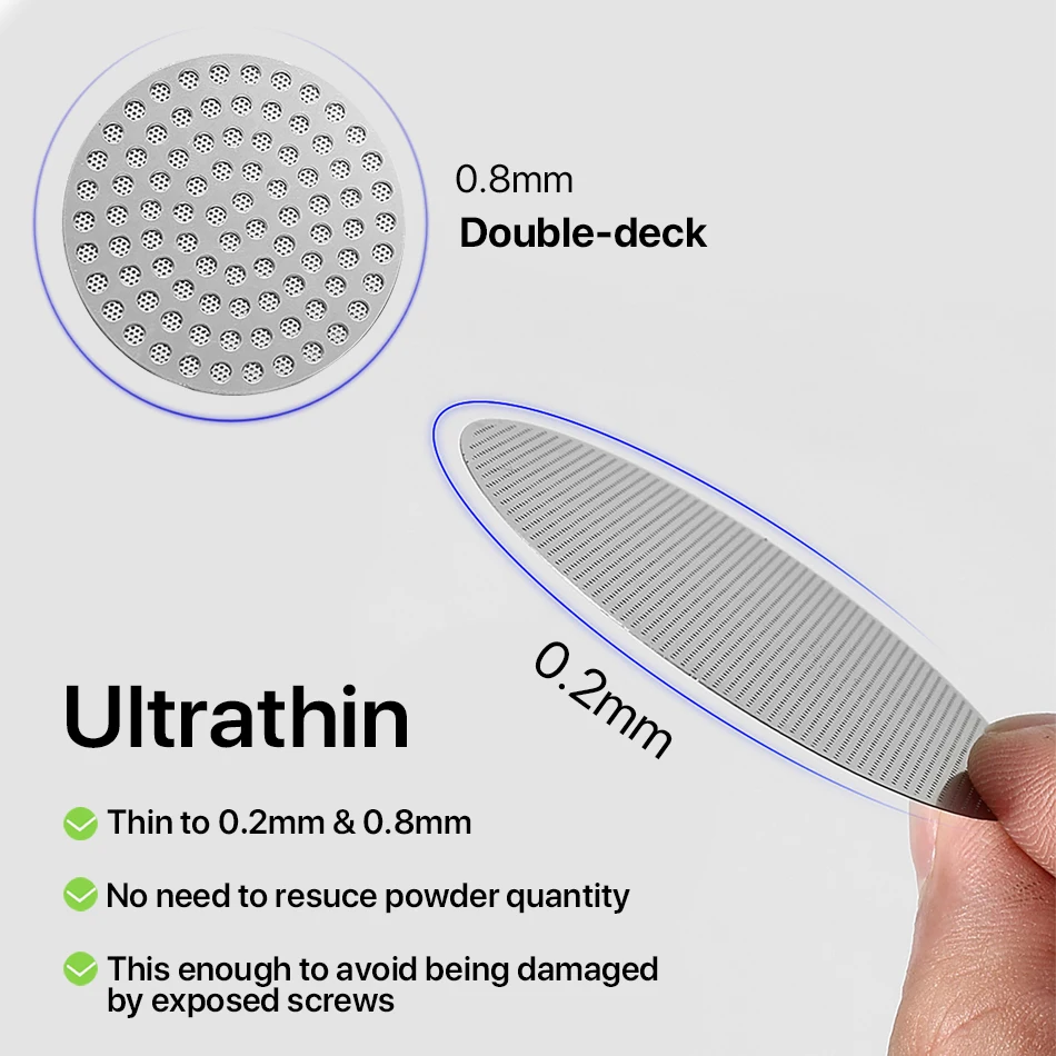 51/53.5/58.5mm Reusable Coffee Filter Screen Heat Resistant Mesh Portafilter Barista Coffee Puck Screen for Espresso Machine