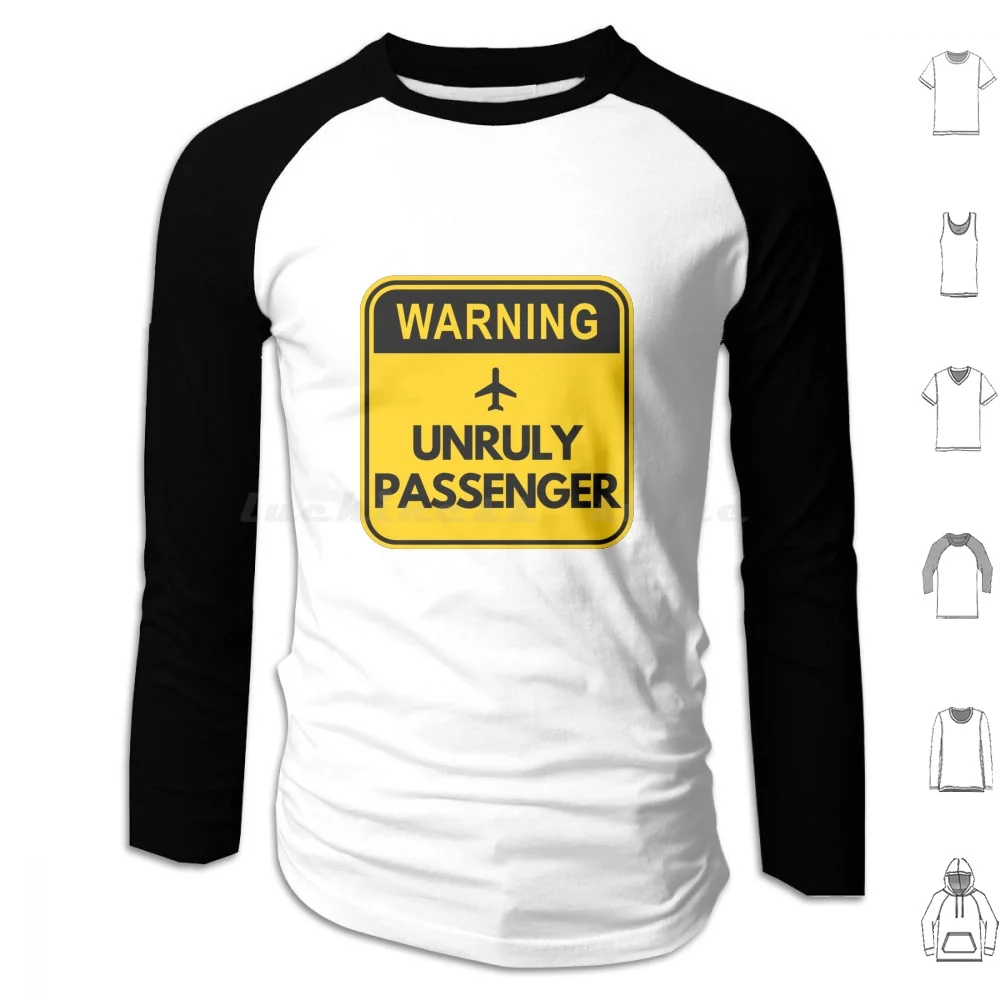 Unruly Passenger Hoodie cotton Long Sleeve Aviation Pilot Pilots Aviator Aviators Aviatrix Airplane Plane Airplanes Aeroplane