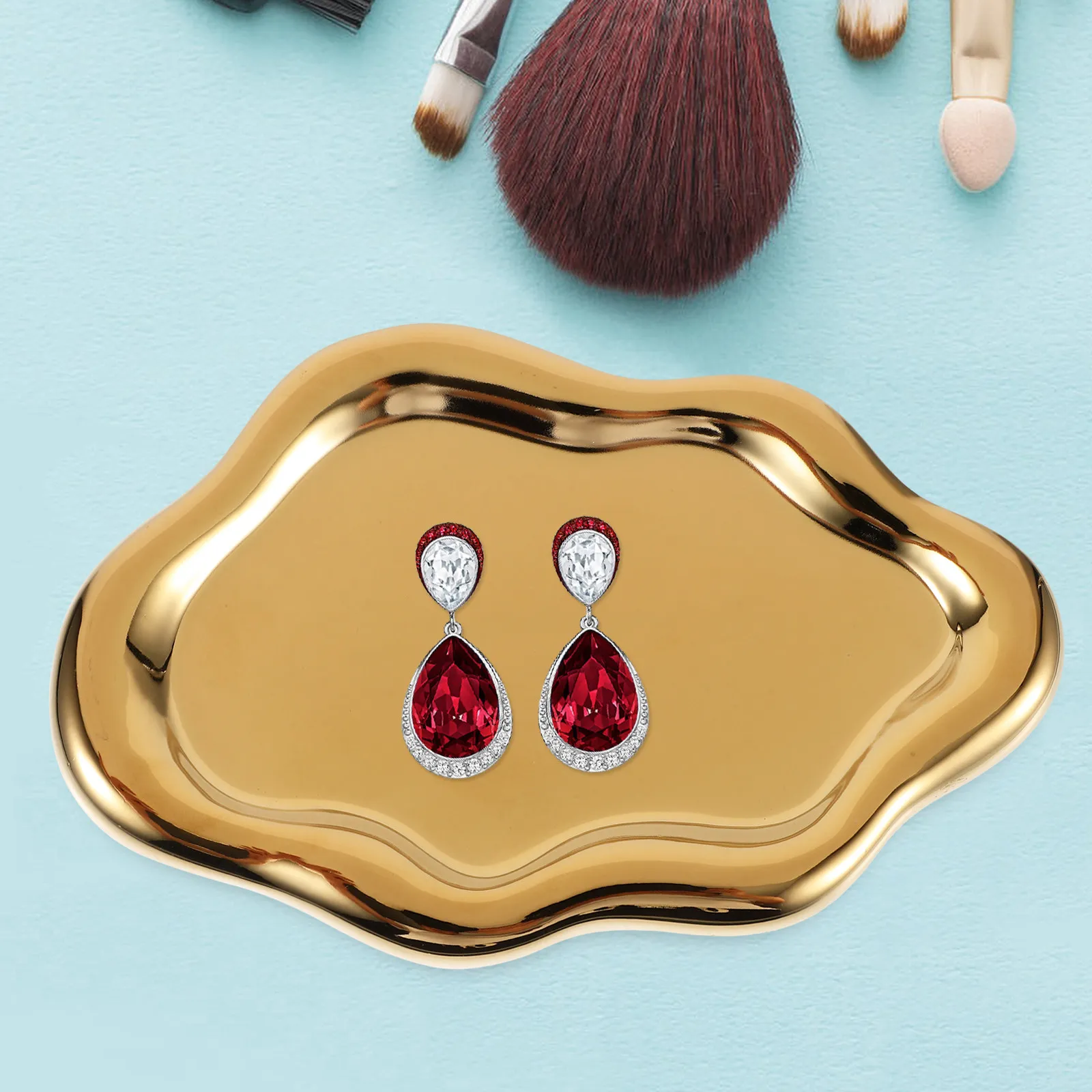 

Керамический поднос в форме облака для украшений, настольный декоративный лоток для колец, многофункциональная тарелка для хранения мелочей