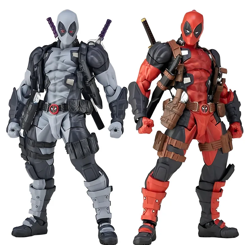 카이요도 오리지널 REVOLTECH Deadpool Ver.2.0 X - Force Color Ver.&Deadpool Ver.2.0 애니메이션 액션 모델 장난감 소년을위한 모델 선물