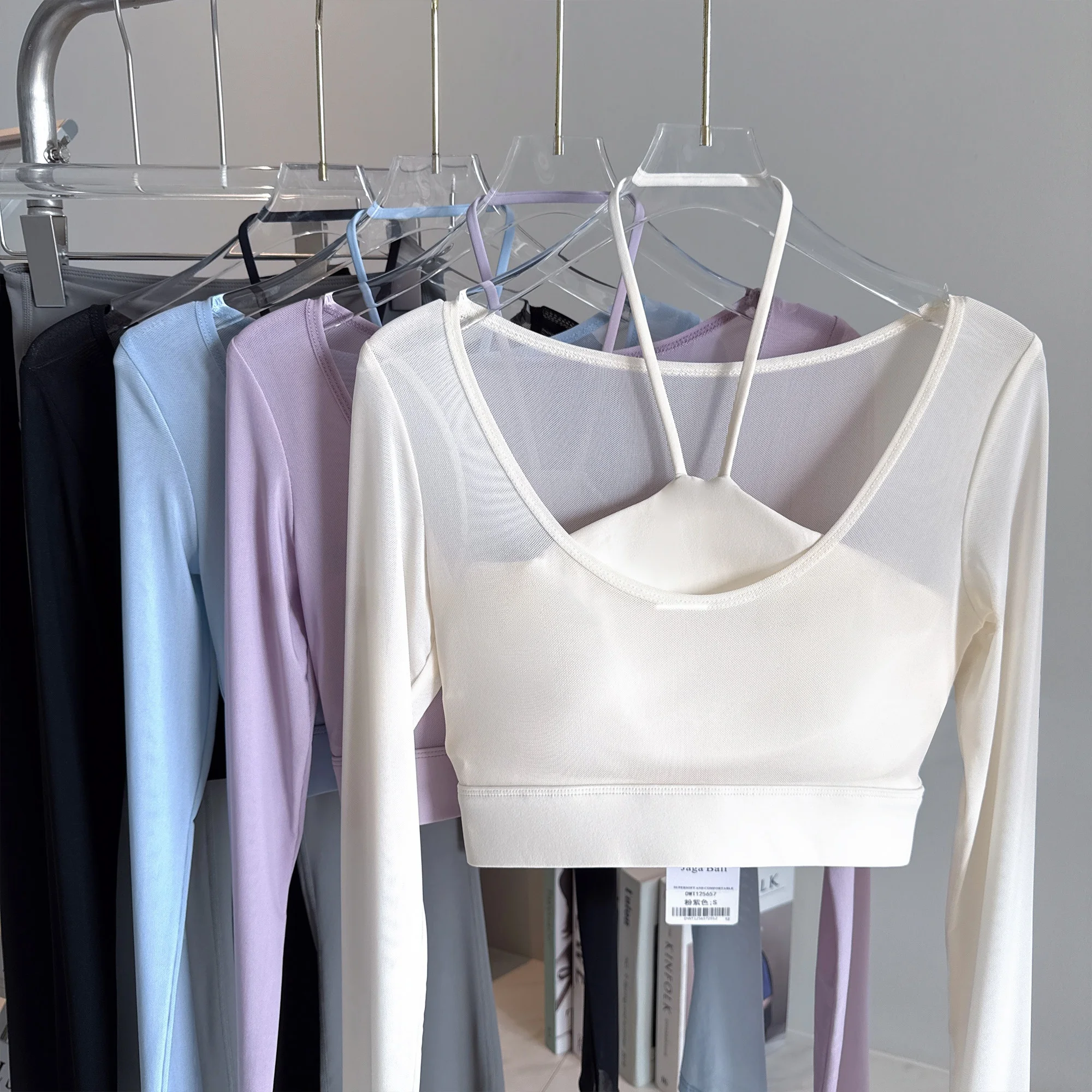 

Women's Long Sve T-irt Breathable Me Ba Sports Top Slimming Fitn Wear Casual Sle Nylon Fabric ort Length