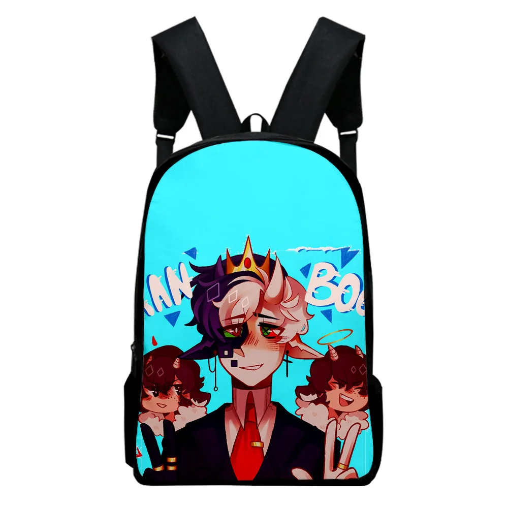 Trendy Popular Peculiar Funny Ranboo Notebook Backpacks pupil School Bags 3D Print Oxford Waterproof Boys/Girls Laptop Backpacks