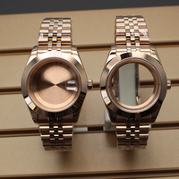 Fenya Rose Gold 36mm40mm Watch Case Bracelet Sapphire For Explorer Seiko NH35 NH36 NH34 8215 Movement 28.5mmDial Water Resistant