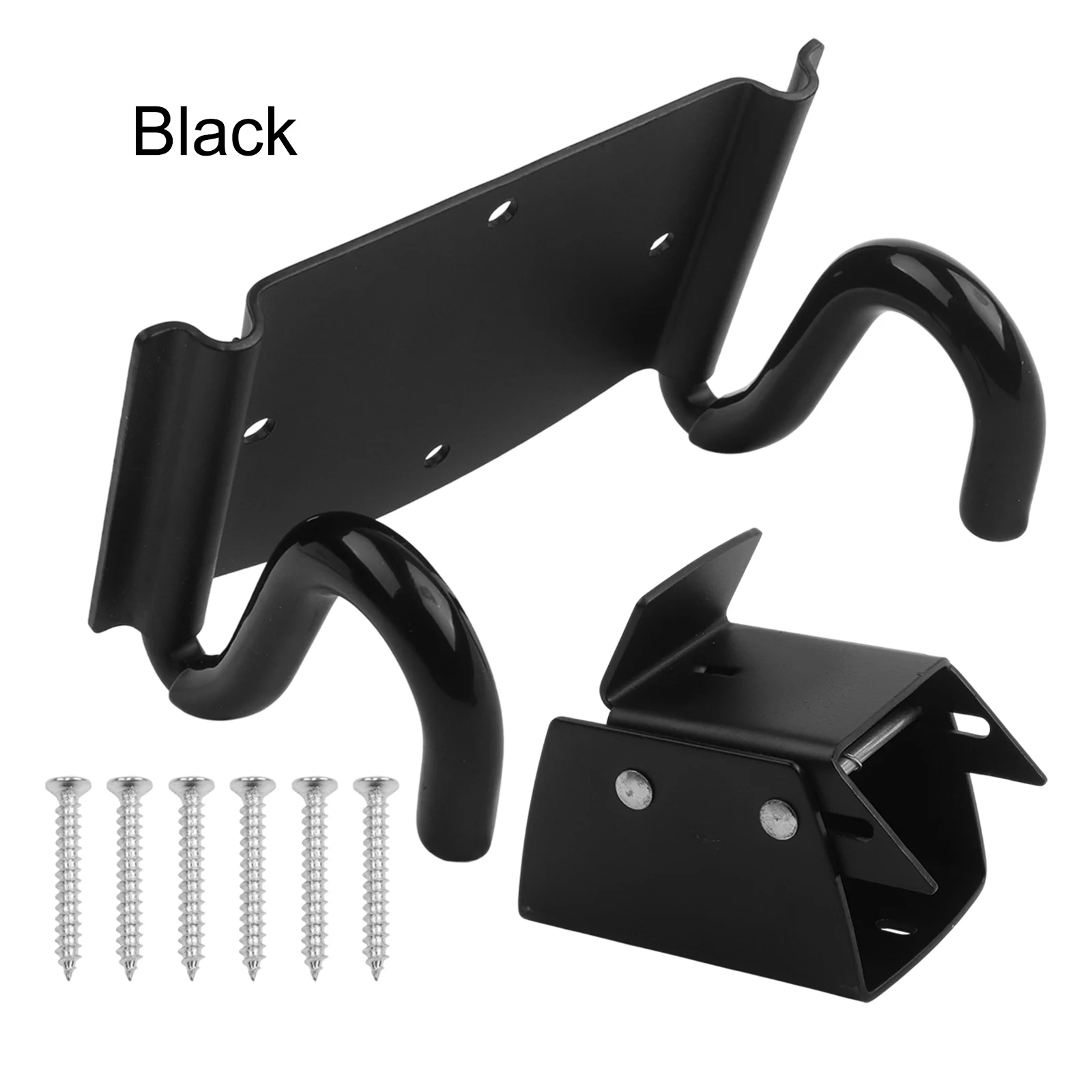 2pcs Bracket Heavy Duty Wheelbarrow Storage Hook With Spring-Loaded Lifter Latch For Garages Sheds Outdoor Buildings