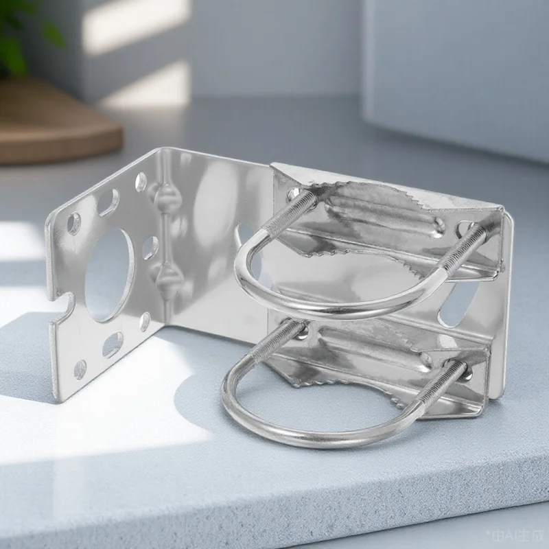 Antenna Mounting Bracket Aluminum Alloy Outdoor Wall Mount for Antenna Pole -Shaped Clamp Secure Grip Sturdy Structure