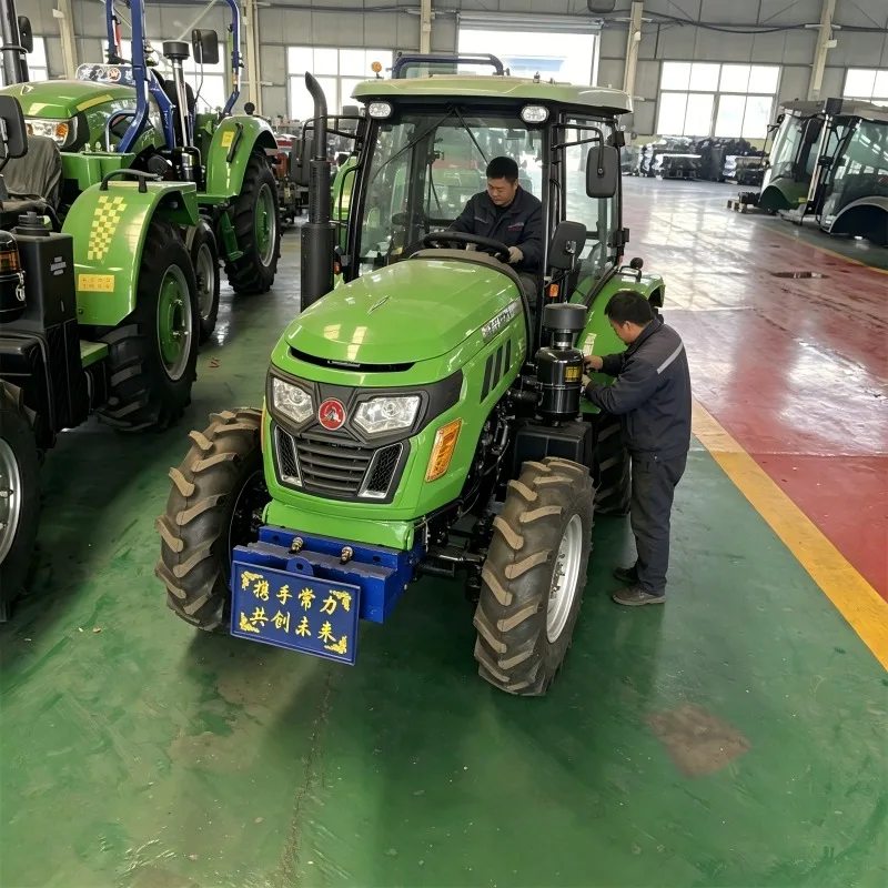 50HP Mini Farm Tractor Matched With Disc Plough Cultivation Tool