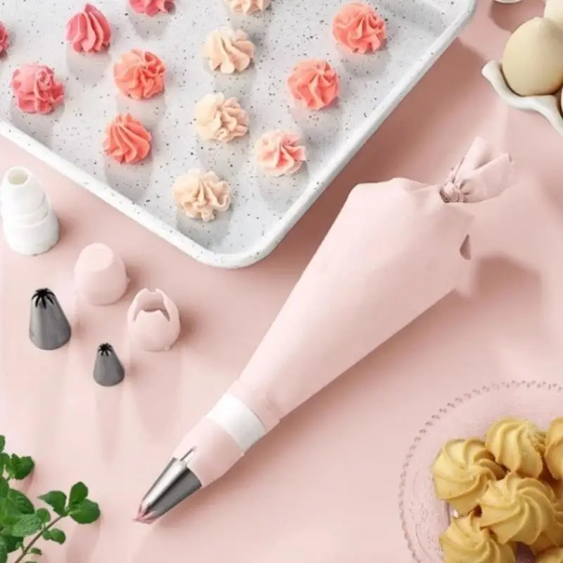 34-piece Stainless Steel Cake Piping Tips Set Cake Cream Decoration Tools Cream Scraper Set Kitchen Baking Utensils