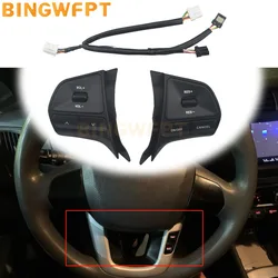 BINGWFPT For Kia Rio 2011-2016 Steering Wheel Audio Volume Cruise Control Switch Telephone Sound Button With Backlight