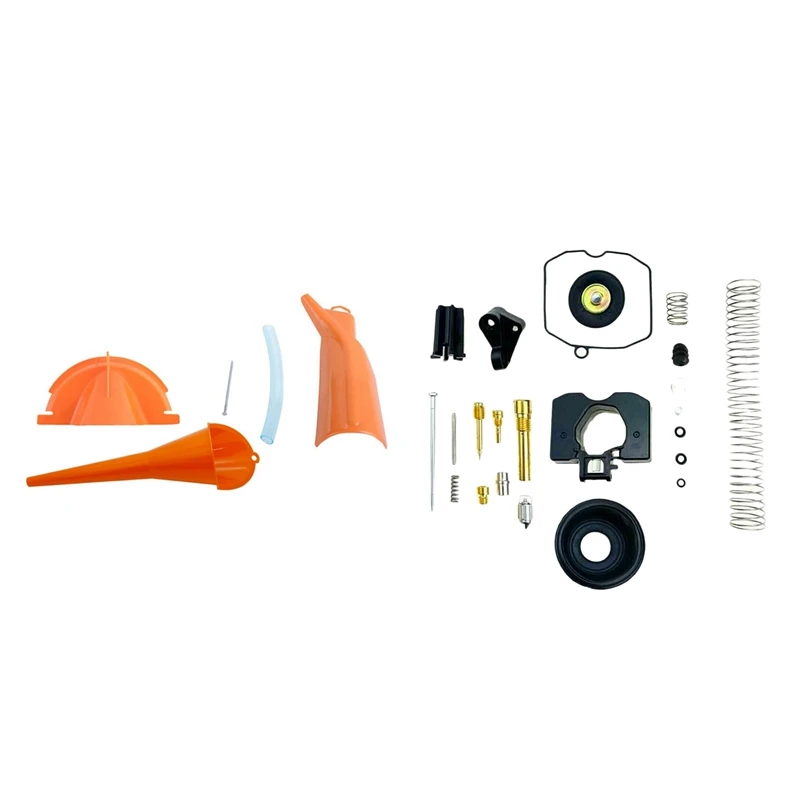 Drip-Free Oil Filter Funnel Set Oil Change Kit Replacement& Carburetor Rebuild Kit for CV40 27421-99C 27490-04