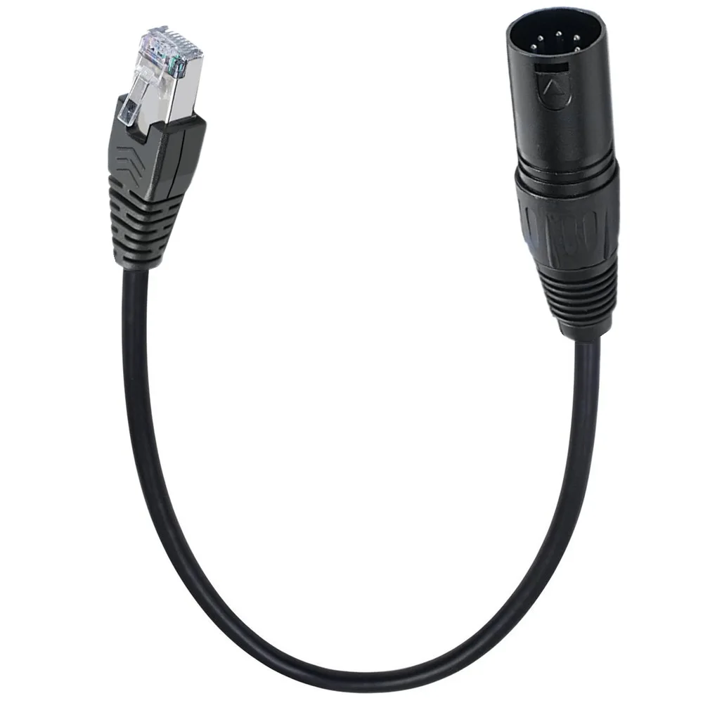 

Canon XLR5 core male/female to RJ45 male 8P8C audio cable suitable for stage lighting equipment KTV equipment Canon XLR5 core ma