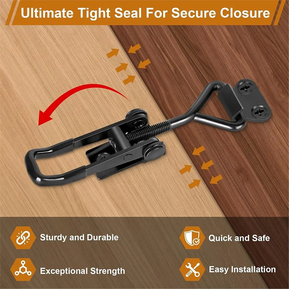 2026 New Tool Adjustable Toggle Lock Clamp, 4001-330Lbs Quick Release for BBQ Grill, Tool Box, Trunk 5 Pack
