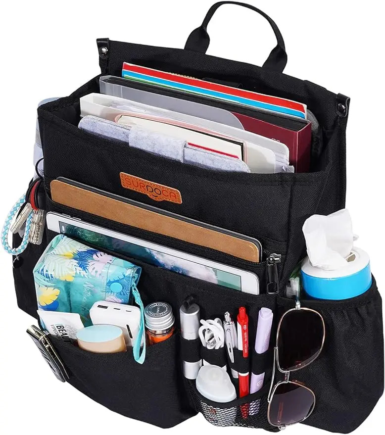 

SURDOCA Car Organizer Front Seat with Laptop, Passenger Seat File Organizer with Adjustable Shoulder Strap Without Cover