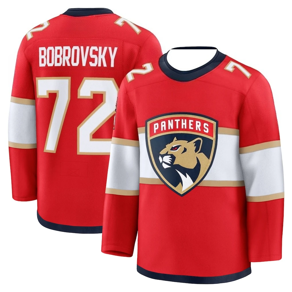 Hockey Jersey - Red with White/Navy/Gold Accents Authentic Athletic Style Must-Have Jersey for Fans & Collectors 3d HD Prints