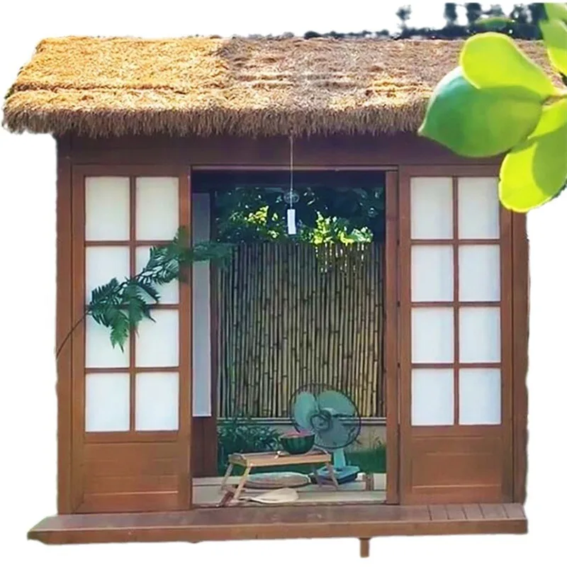 Outdoor courtyard tea room Japanese-style chalet villa B & B courtyard antique pavilion studio landscaping wooden house