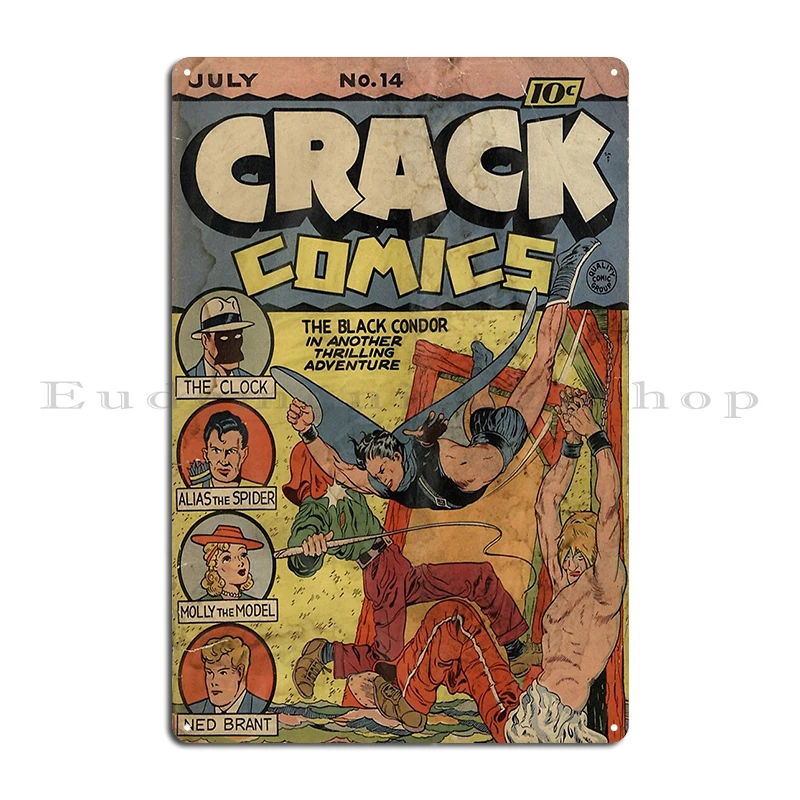 Amazing Ghost Stories Classic 1950's Horror Comic Crack Comics 014 Incomplete Classic Metal Custom Vintage Home Tin Sign Poster