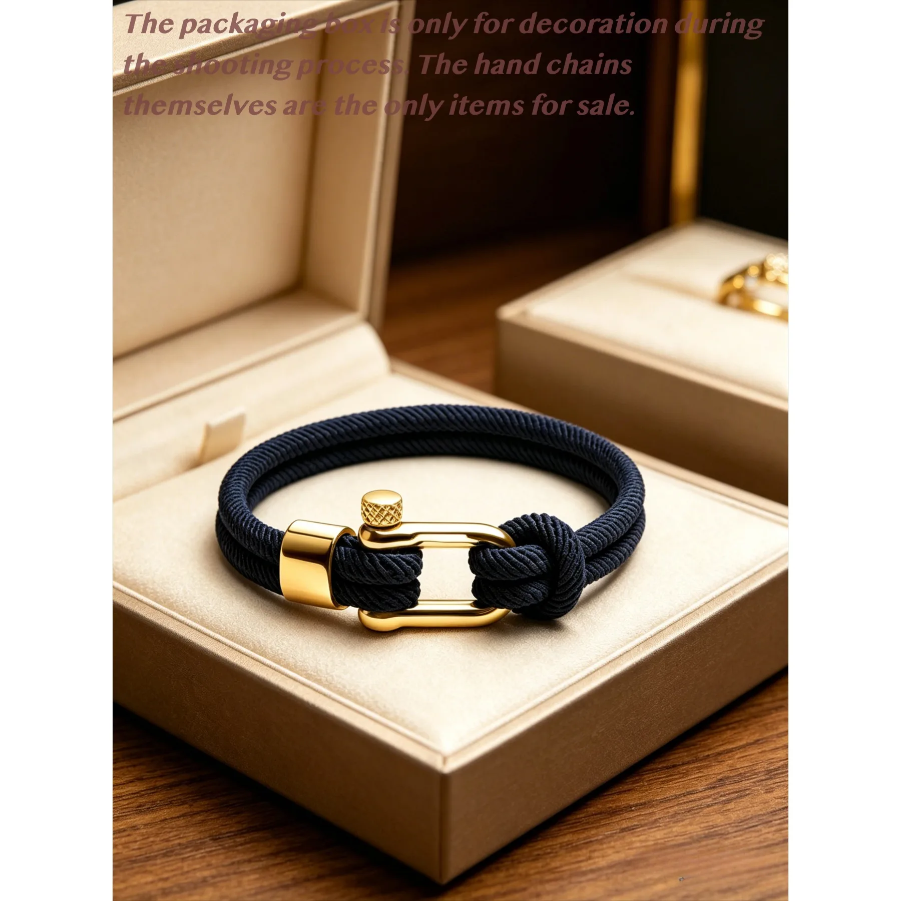 Platinum Rope Bracelet for Men, Waterproof Nylon Marine Cord with Stainless Steel Shackle, 6 Inches, Modern Style