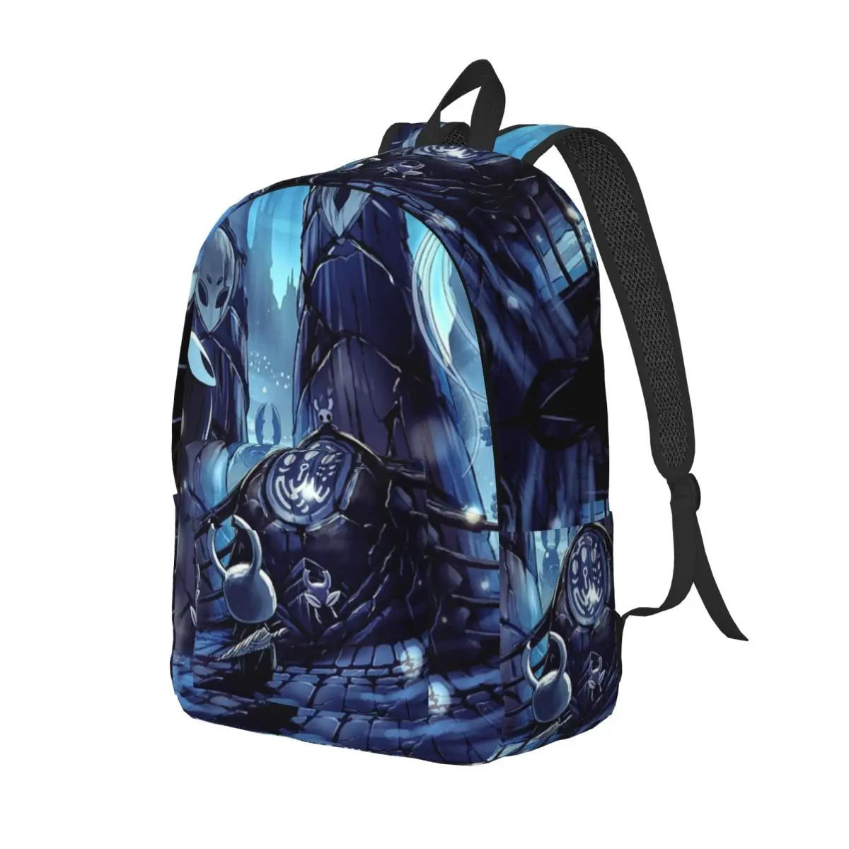 ホロウナイト アドベンチャー ゲーム バックパック メンズ レディース 学生 ハイキング 旅行 デイパック インディーゲーム カレッジ ショルダーバッグ ポケット付き