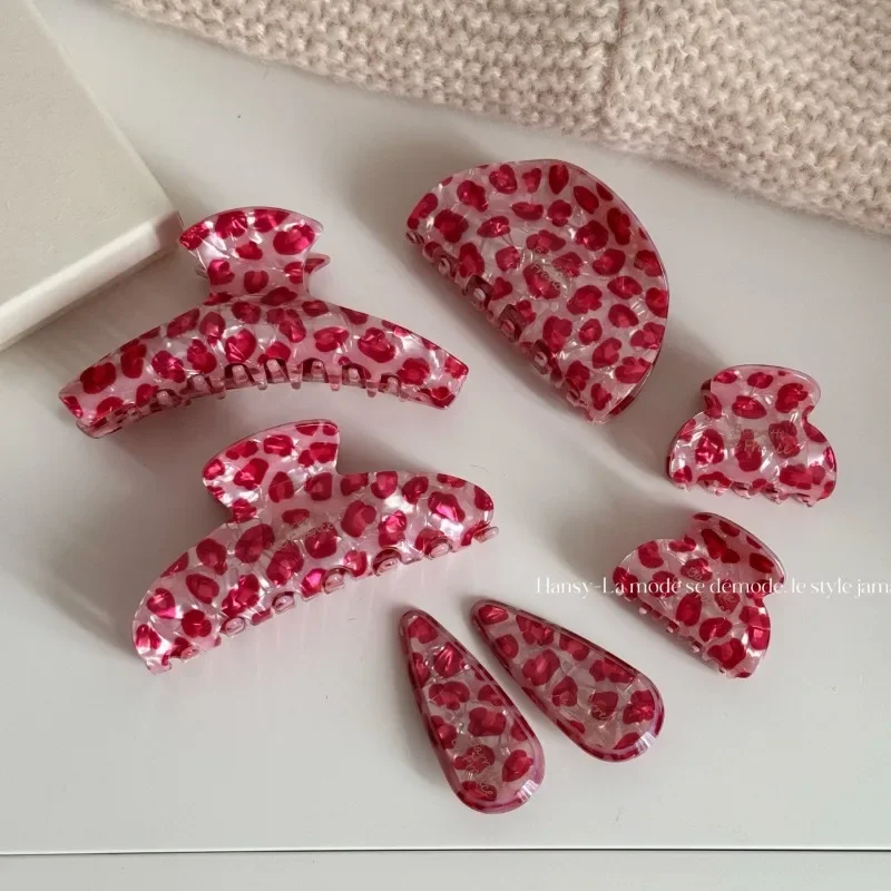 Korean Luxury Leopard Print Hair Claws Clip High Sense Design Hair Clips for Women Girl Hair Accessories