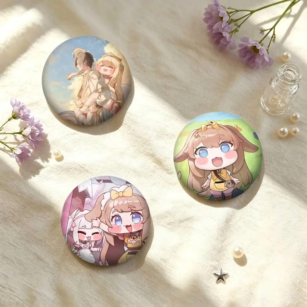 T-Trickcal Chibi Go Cute Game  25mm 32mm 44mm 58mm 75mm Brooches Badges Pins for Accessories Gift