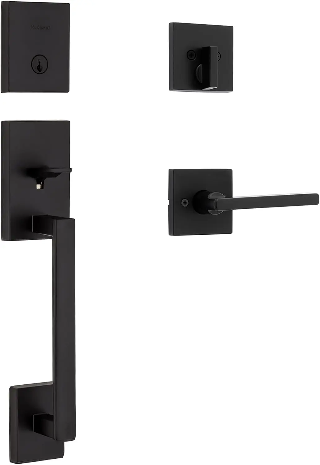 

Front Door Handleset with Deadbolt, SmartKey Security, Matte Black, Easy DIY Install, Fits Standard Doors