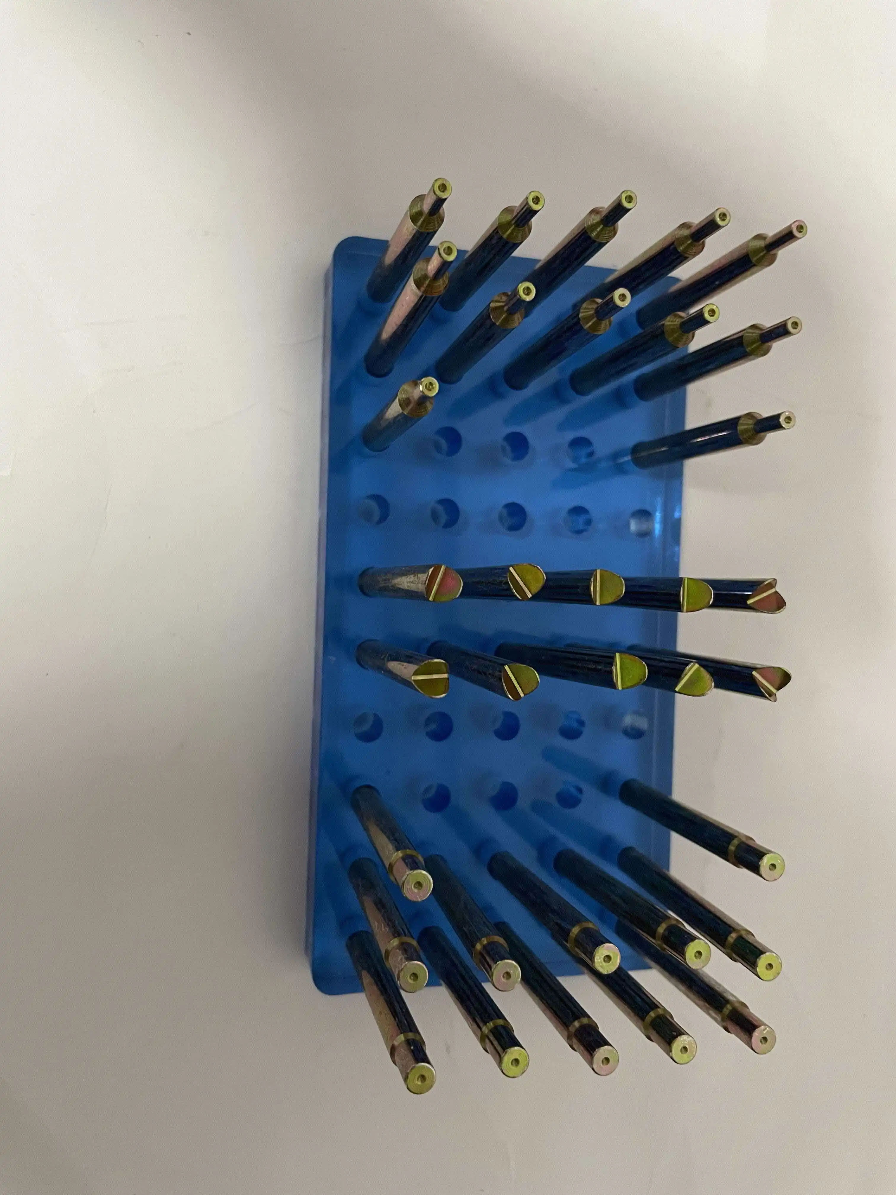 34pcs High Precision Gem Dopsticks Set Diameter 6mm Length 65mm Gemstone Dop Stick with Storage Box Stone Faceting Grinding