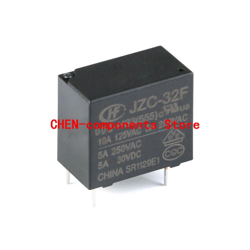 10PCS HF Relay JZC-32F-005-HS3 JZC-32F-012-HS3 JZC-32F-024-HS3 5V 12V 24V JZC Power Relay One Set Of Normally Open 10A 4 Pins