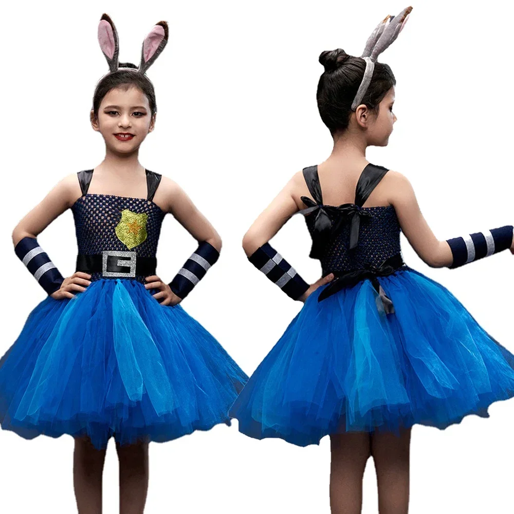 Rabbit Judy Cosplay Uniform for The Movie of Cartoon Zootopia-Zootropolis Costume Clothing for Halloween Carnival Party Costume