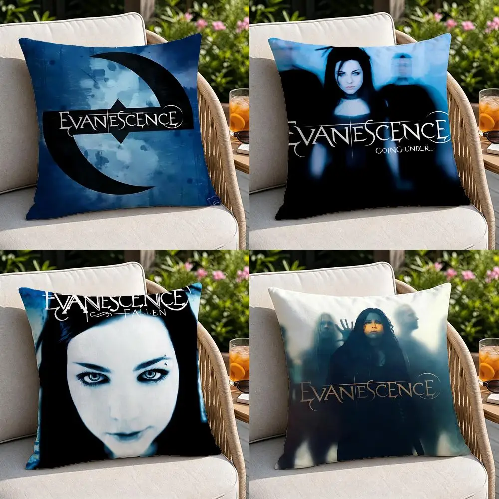 Band-EvanescenceS Cushion Cover Soft Square Throw Pillow Covers Set for Sofa Bedroom Car Home Decoration
