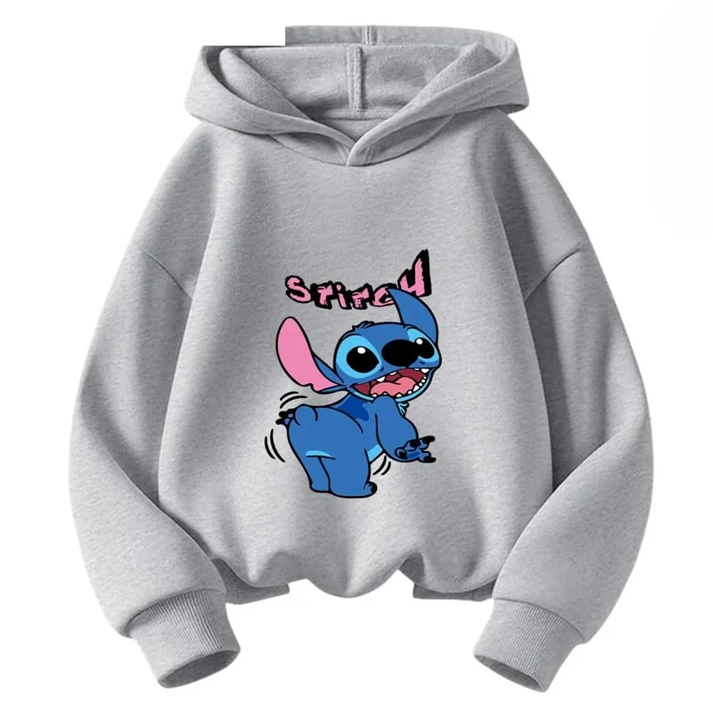 Anime Stitch Hoodie Girls Children Cartoon Sonic Clothes Kid Boys Lilo Stitch Sweatshirt Manga Hoody Narutos Baby Trucksuit