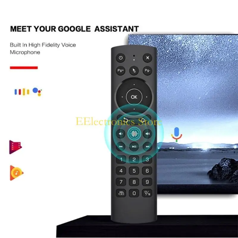 B03C Voice Remote Air Mouse Remote, 2,4 g télécommande sans fil RF pour boîte Android