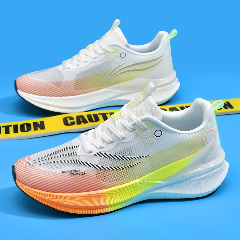 Running Shoes for Men Carbon Plate Professional Racing Marathon Training Running Sneakers Shock Absorption Sport Shoes for Women