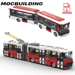 Articulated Bus Car Model City Vehicle Buildings MOC Building Blocks Bricks Display Construction Toys Birthday Gifts Present
