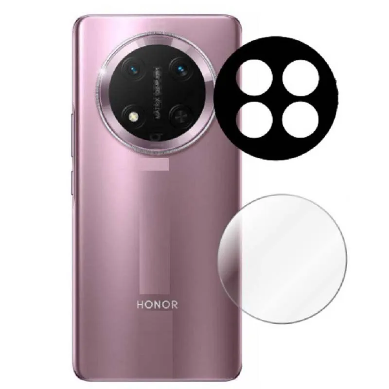 

for Honor Magic 7 Lite Camera Lens Tempered Glass Lens Film Protector Integrate Glass Cap Black Coverage