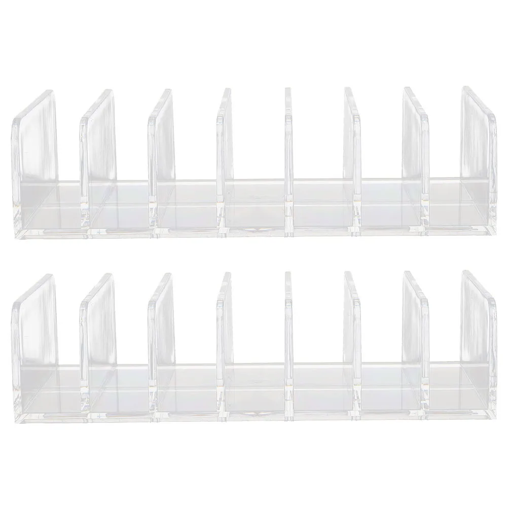 

2Pcs Storage Box Multi-Grid Pressed Powder Rack Eye Shadow Stand Organizer Holder for Home Makeup Table Countertop