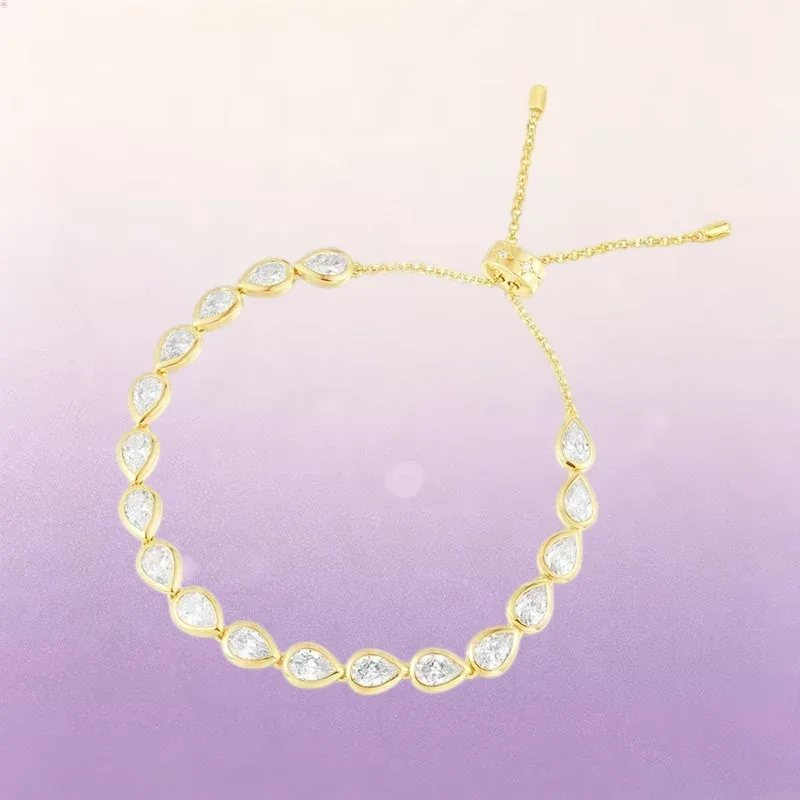 ZPFF S925 Sterling Silver Water Droplet Shape Ring Earrings Bracelet Necklace Women's Summer Party Luxury Couple Classic Jewelr - view 2