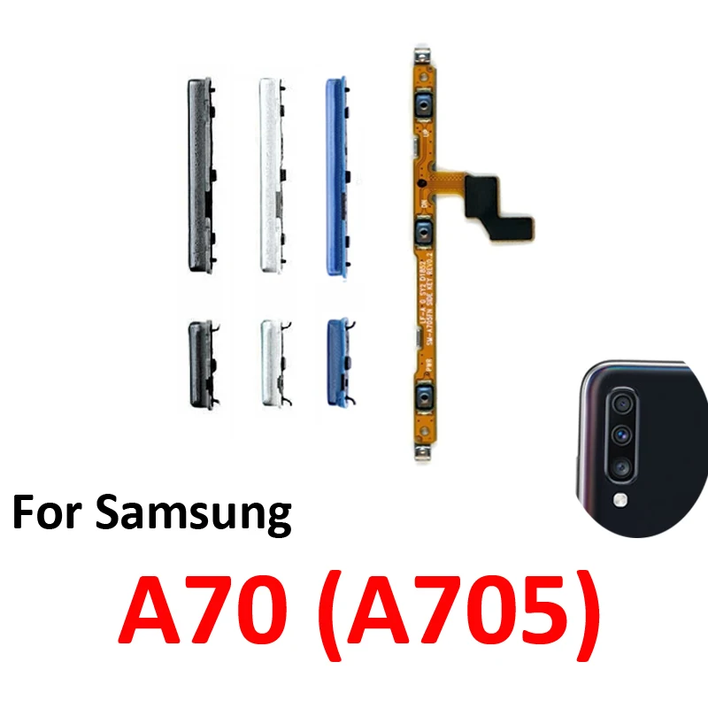 For Samsung Galaxy A70 A705 Phone Power Volume Button On Off Up Down External Side Key Internal Flex Cable Replacement Parts