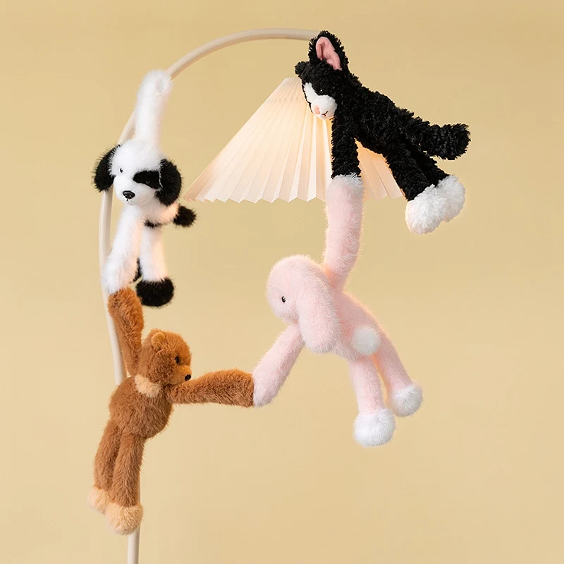 Animal ﻿ Atracción magnética de peluche, perro, gato, oso, conejo, dibujos animados, lindos imanes de nevera de felpa, imán de refrigerador de animales, decoración del hogar ﻿