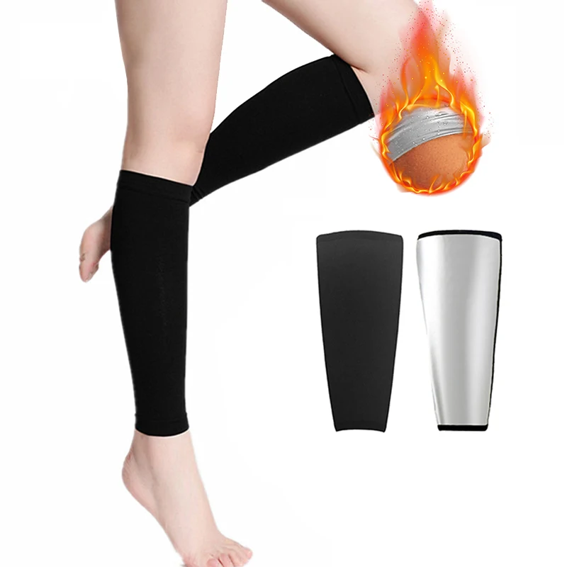 Women Compression Calf Slimming Sleeves Shapewear Outdoor Sports Sauna Sweat Body Shaper Fat Burning Calf Stockings Gym Socks