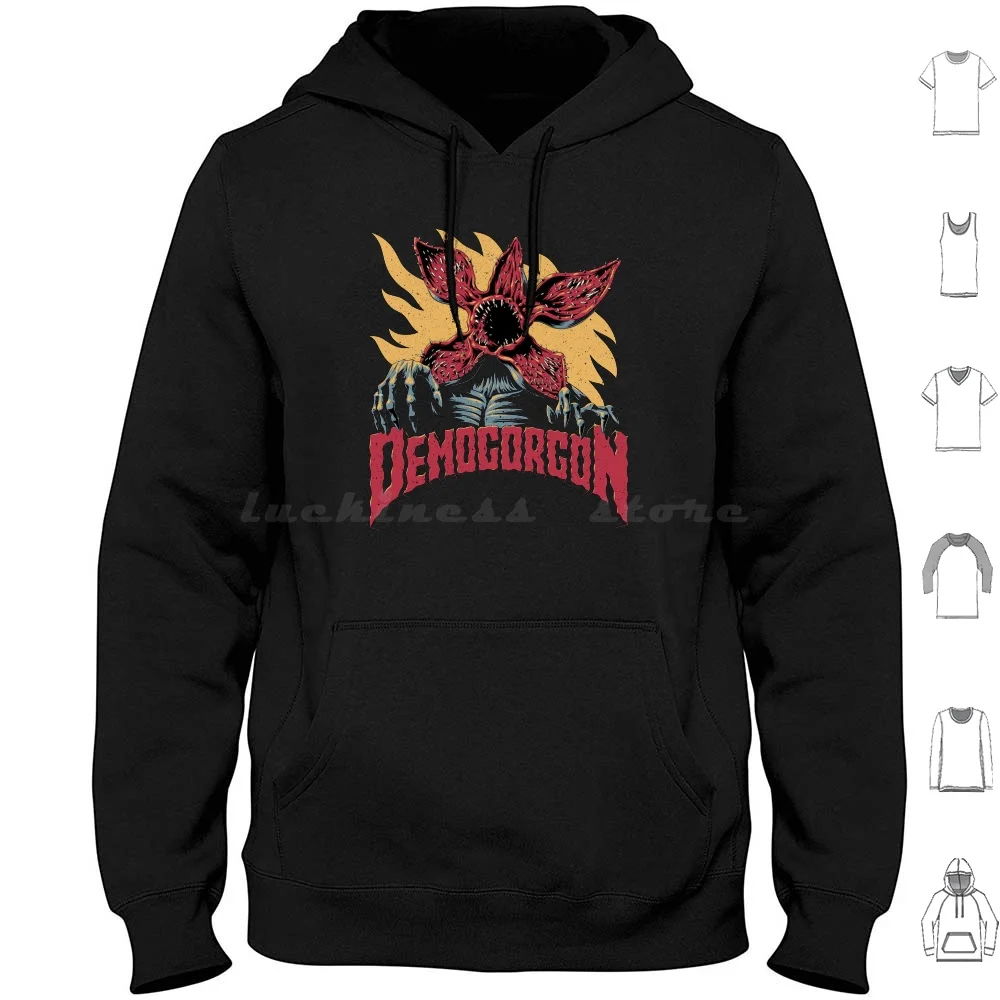 Demogorgon Hoodies Long Sleeve Demogorgon Eleven Netflix Dustin Stranger Mike Things Lucas Upside Down 80S Tv Horror