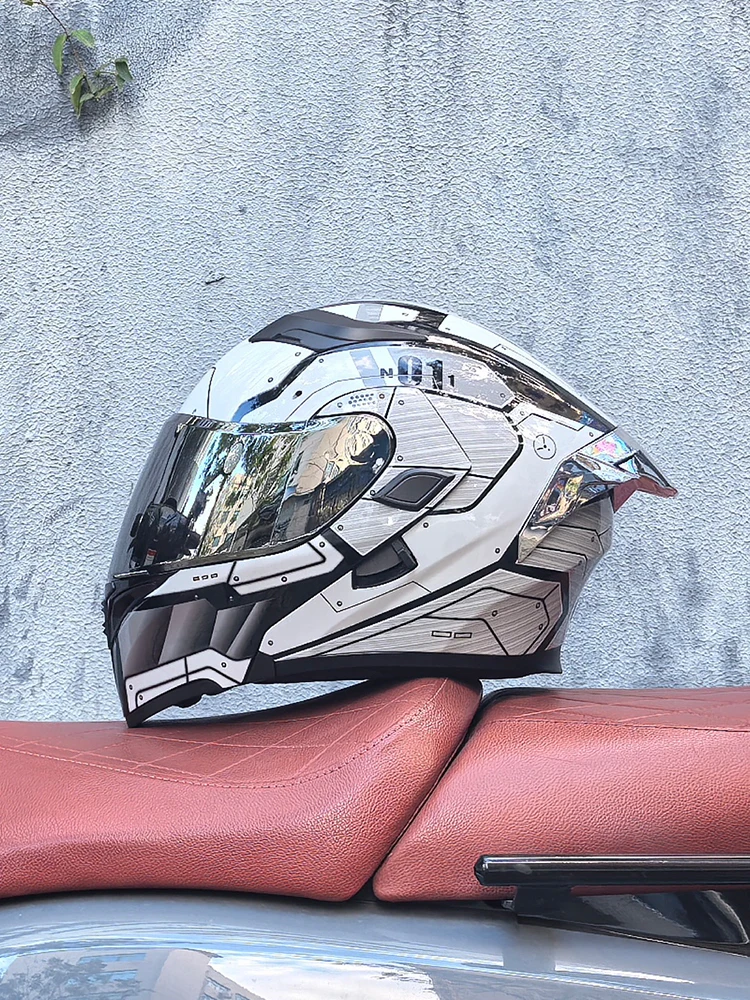 Motorradhelme Doppelvisiere Modularer Klapphelm DOT-zugelassener Integralhelm Casque Moto Racing Motocross-Helm
