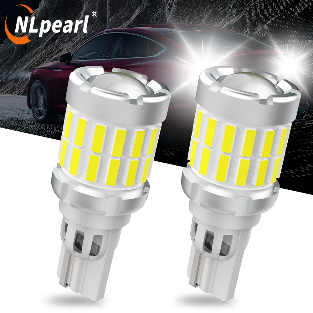 NLpearl 2PCS W16W T15 LED Bulb Canbus Error Free Backup Reverse Led 912 921 Bulb 12V Reverse Light Auto Lamp 6000K White