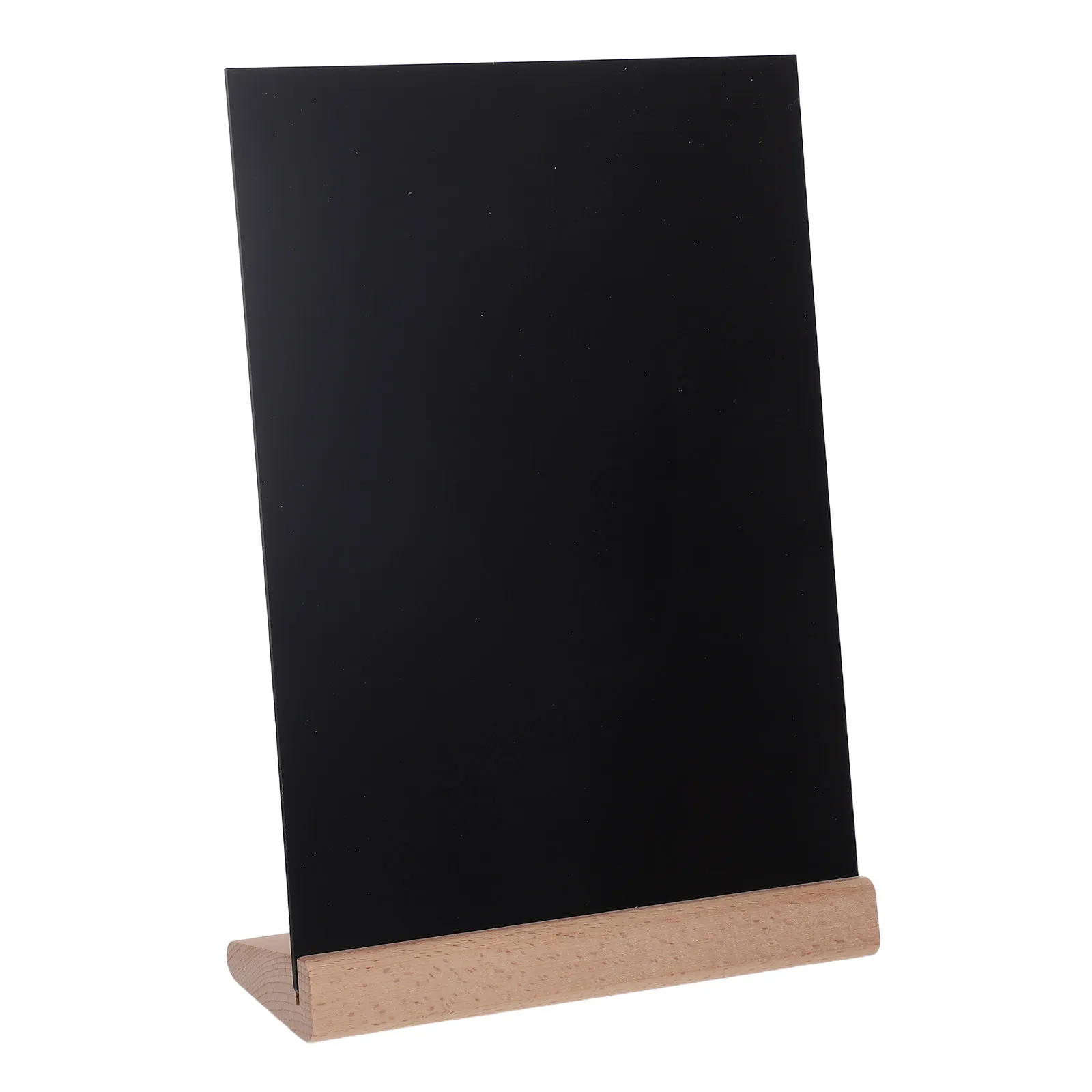 1Set Desktop Small Blackboard Message Board A4 Size Wood Base Mini Chalkboard Sign for Wedding Food Buffet Table Numbers