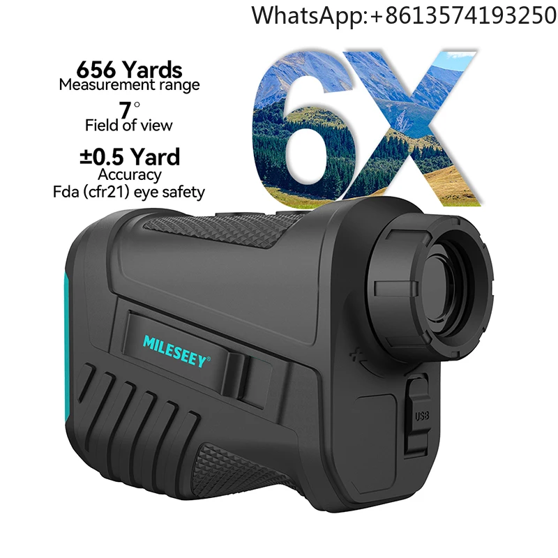 

Mileseey PF280 Pro Golf Rangefinder 600m Laser Distance Meter Telescope Hunting With Slope Adjusted Vibration
