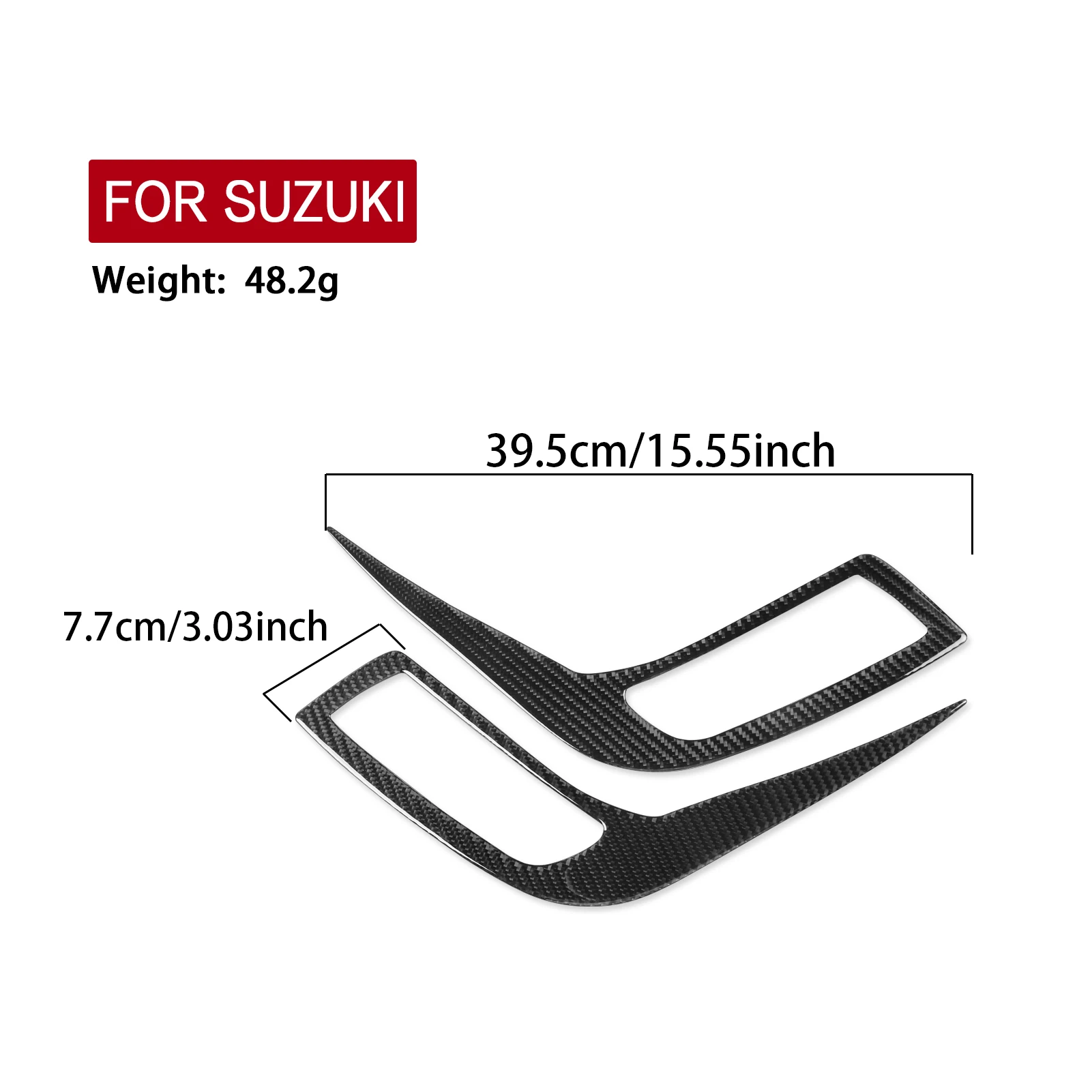For Suzuki Vitara/Escudo LY 2015-2018 Carbon Fiber Daytime Running Lights Panel Car Accessories Exterior Decorative Stickers - view 5