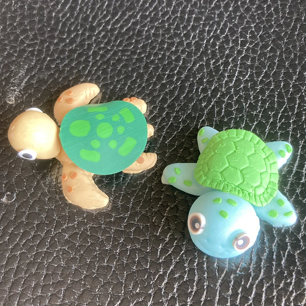 4PCS Handmade Turtle Ocean Animals Cake Toppers for Under the Sea Birthday Party Decorations Turtle Cake Decorations Supplies