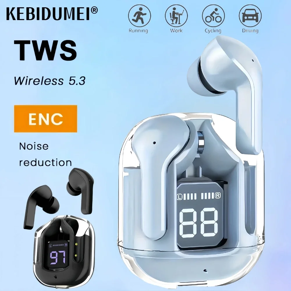 

TWS Wireless Bluetooth Earphones Noise cancelling Earphones Sports Gaming headset Bass Touch Suitable for All Mobile Phones