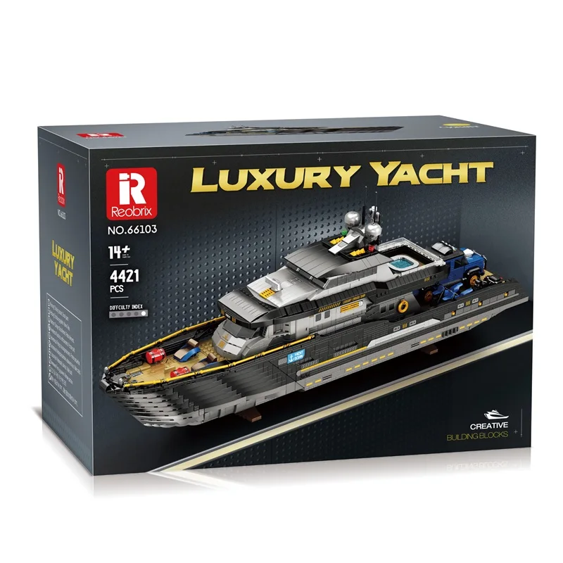 

IN STOCK 66103 MOC Luxury Yachts Building Blocks Assembling Cruise Ship Bricks Model Toys for Boys Christmas Gift Sets