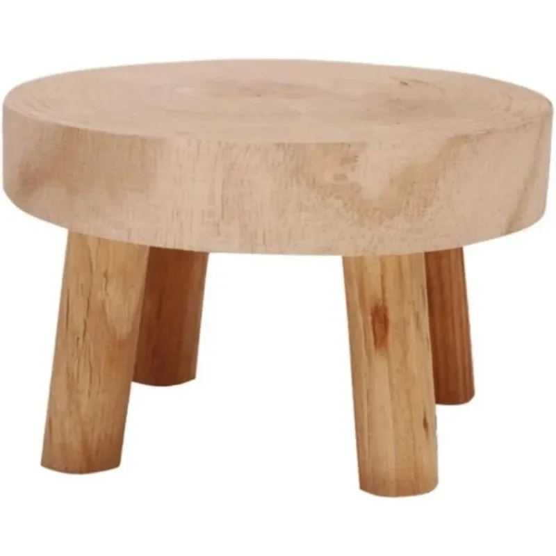 Indoor Outdoor Flower Pot Stand Free Standing Bonsai Holder Home Balcony for 14*9*6CM Wooden Plant  Flower Pot Base Holder Stool
